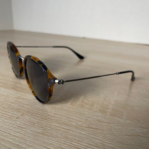 Ray-Ban RB2447 1158/R5 Sunglasses READ Round Fleck Spotted Blue Havana 49-21-145 - Picture 3 of 10